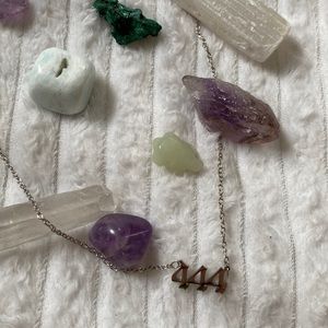 444 angle number necklace CRYSTALS INCLUDED